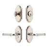 Arc Short Plate Entry Set with Soleil Lever in Polished Nickel