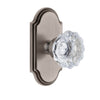 Arc Short Plate with Fontainebleau Crystal Knob in Antique Pewter