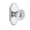 Arc Short Plate with Fontainebleau Crystal Knob in Bright Chrome