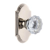 Arc Short Plate with Fontainebleau Crystal Knob in Polished Nickel