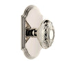 Arc Short Plate with Grande Victorian Knob in Polished Nickel