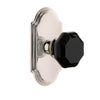 Arc Short Plate with Lyon Knob in Polished Nickel