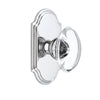 Arc Short Plate with Provence Crystal Knob in Bright Chrome