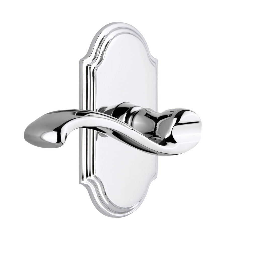 Arc Short Plate with Portofino Lever in Bright Chrome