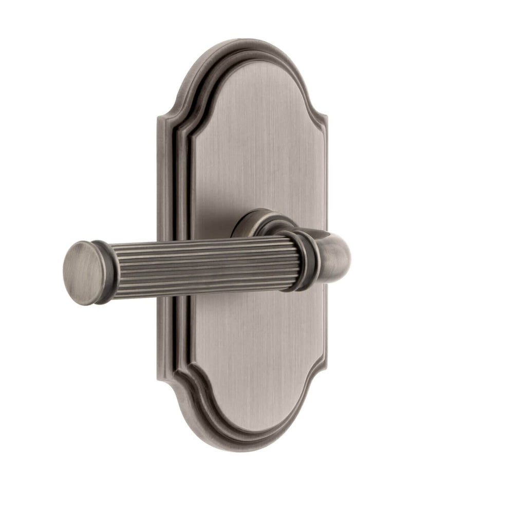 Arc Short Plate with Soleil Lever in Antique Pewter