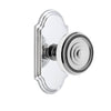 Arc Short Plate with Soleil Knob in Bright Chrome
