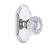 Arc Short Plate with Versailles Crystal Knob in Bright Chrome