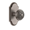 Arc Short Plate with Windsor Knob in Antique Pewter