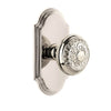 Arc Short Plate with Windsor Knob in Polished Nickel