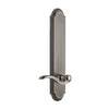 Arc Tall Plate with Bellagio Lever in Antique Pewter