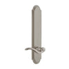 Arc Tall Plate with Bellagio Lever in Satin Nickel