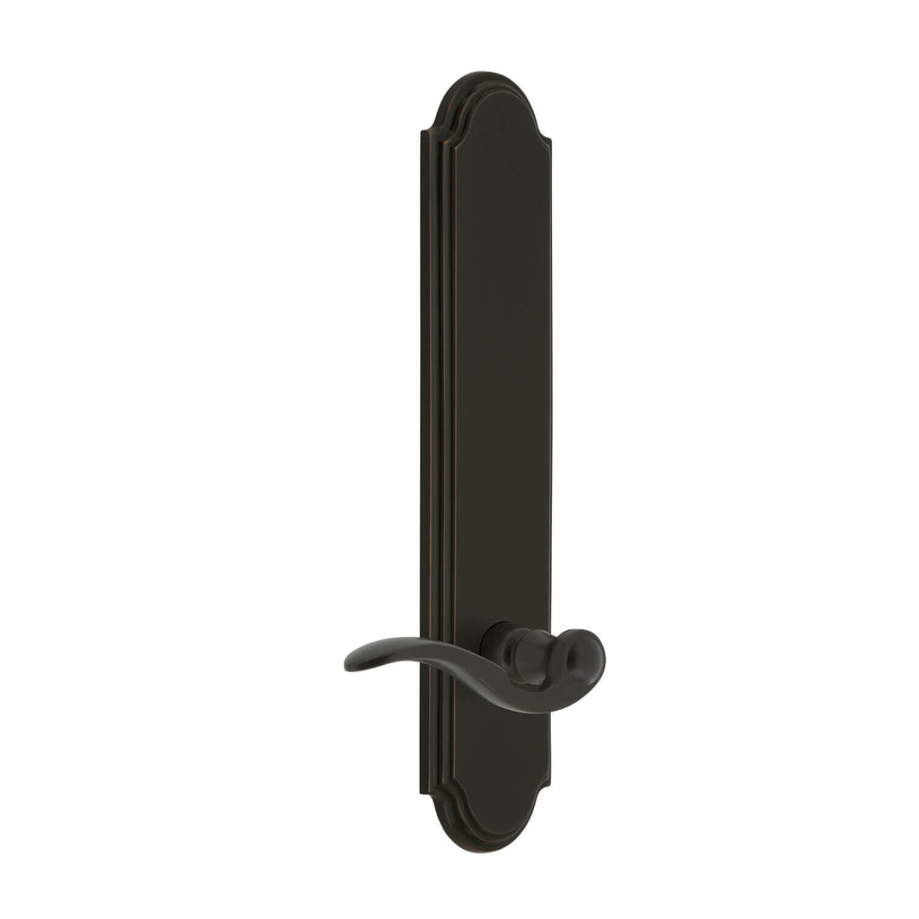 Arc Tall Plate with Bellagio Lever in Timeless Bronze