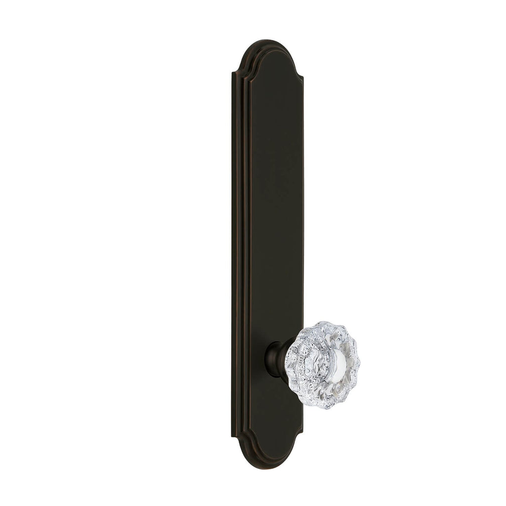 Arc Tall Plate with Biarritz Crystal Knob in Timeless Bronze