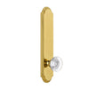 Arc Tall Plate with Bordeaux Crystal Knob in Lifetime Brass