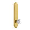 Arc Tall Plate with Chambord Crystal Knob in Polished Brass