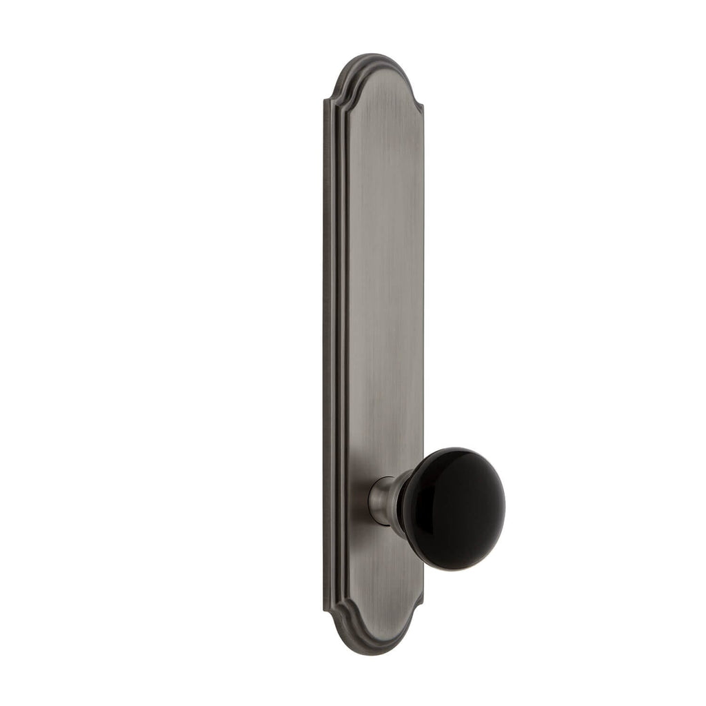 Arc Tall Plate with Coventry Knob in Antique Pewter