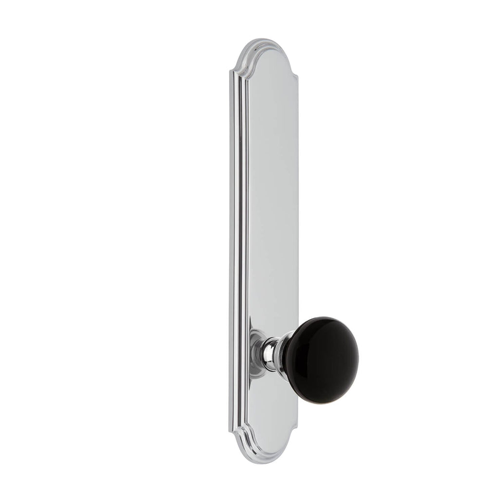 Arc Tall Plate with Coventry Knob in Bright Chrome