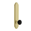 Arc Tall Plate with Coventry Knob in Satin Brass