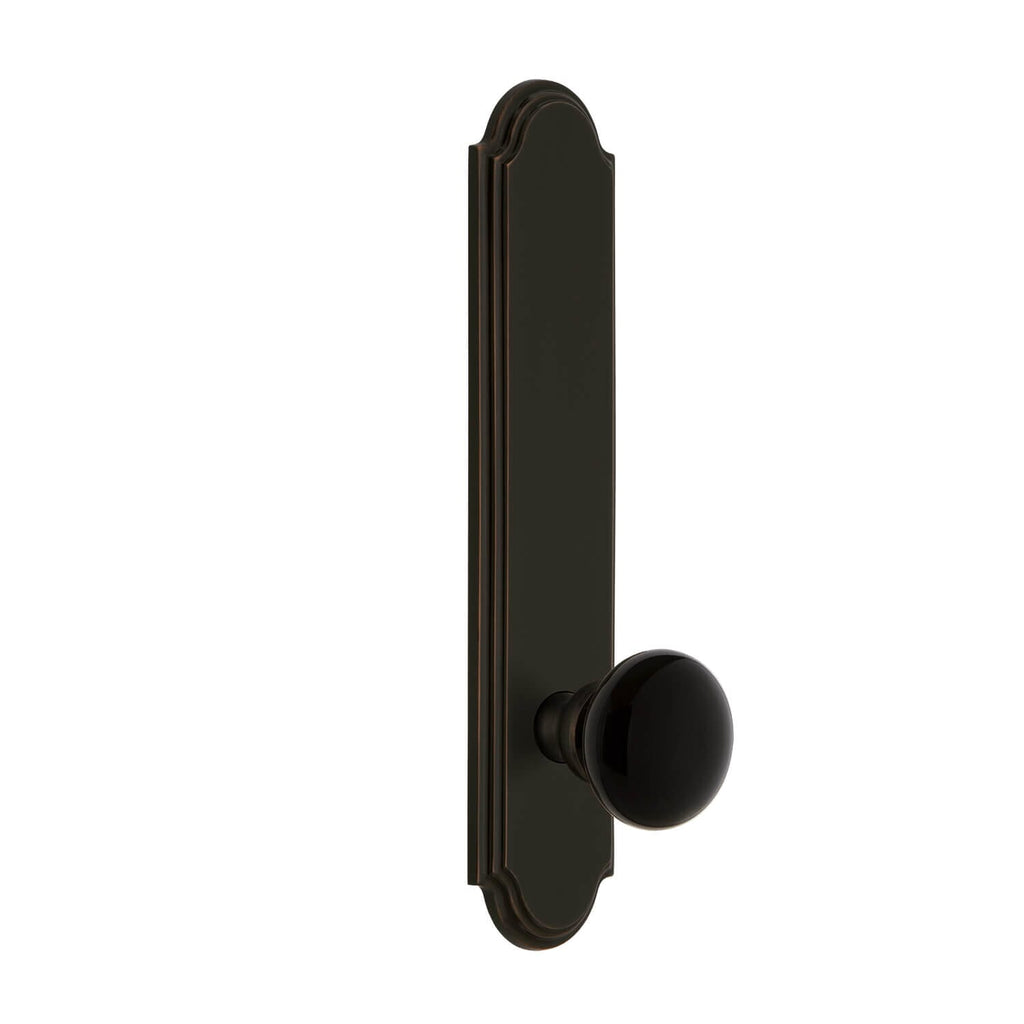 Arc Tall Plate with Coventry Knob in Timeless Bronze