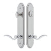 Arc Tall Plate Complete Entry Set with Bellagio Lever in Bright Chrome