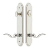 Arc Tall Plate Entry Set with Bellagio Lever in Polished Nickel