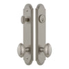 Arc Tall Plate Entry Set with Eden Prairie Knob in Satin Nickel