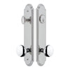 Arc Tall Plate Complete Entry Set with Fifth Avenue Knob in Bright Chrome