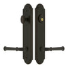Arc Tall Plate Entry Set with Georgetown Lever in Timeless Bronze
