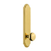 Arc Tall Plate with Fifth Avenue Knob in Polished Brass