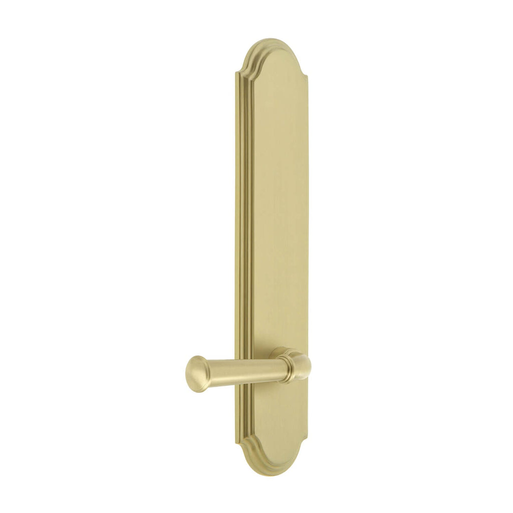 Arc Tall Plate with Georgetown Lever in Satin Brass