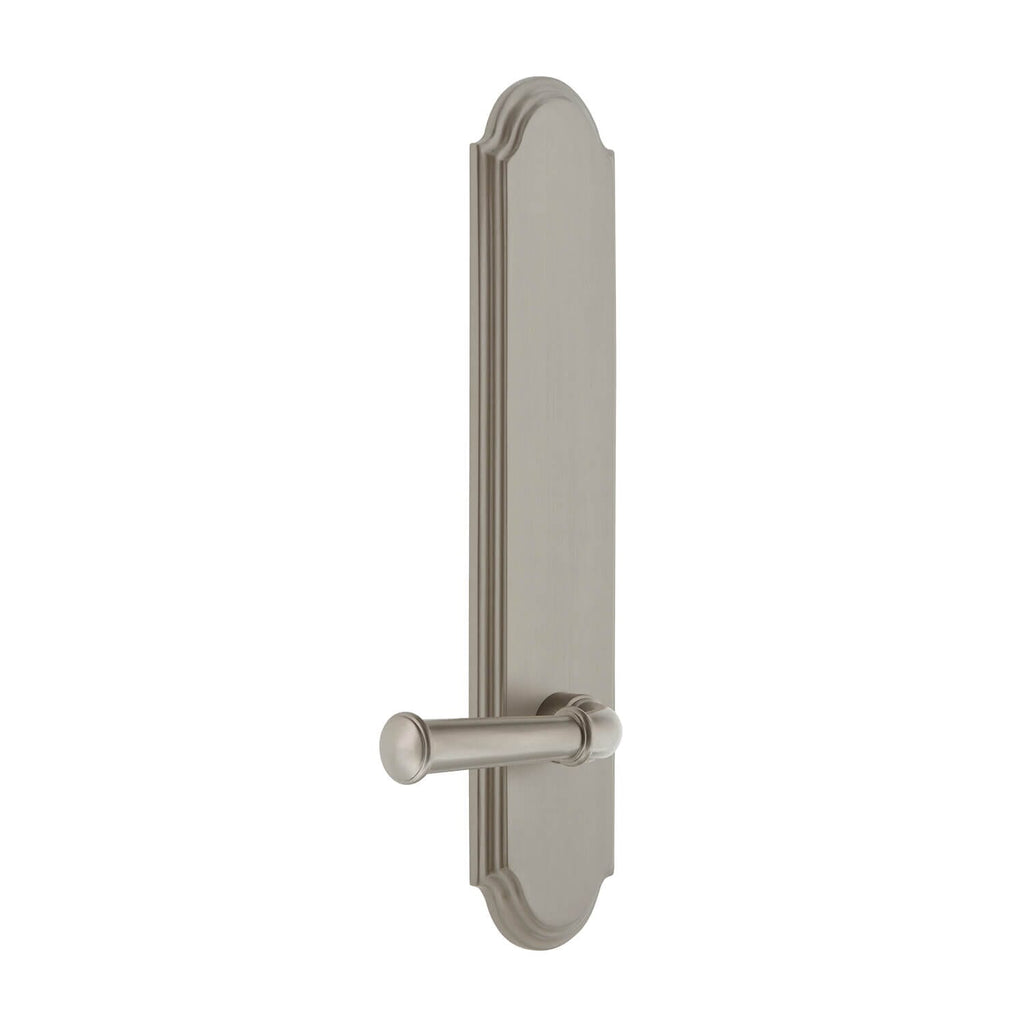 Arc Tall Plate with Georgetown Lever in Satin Nickel