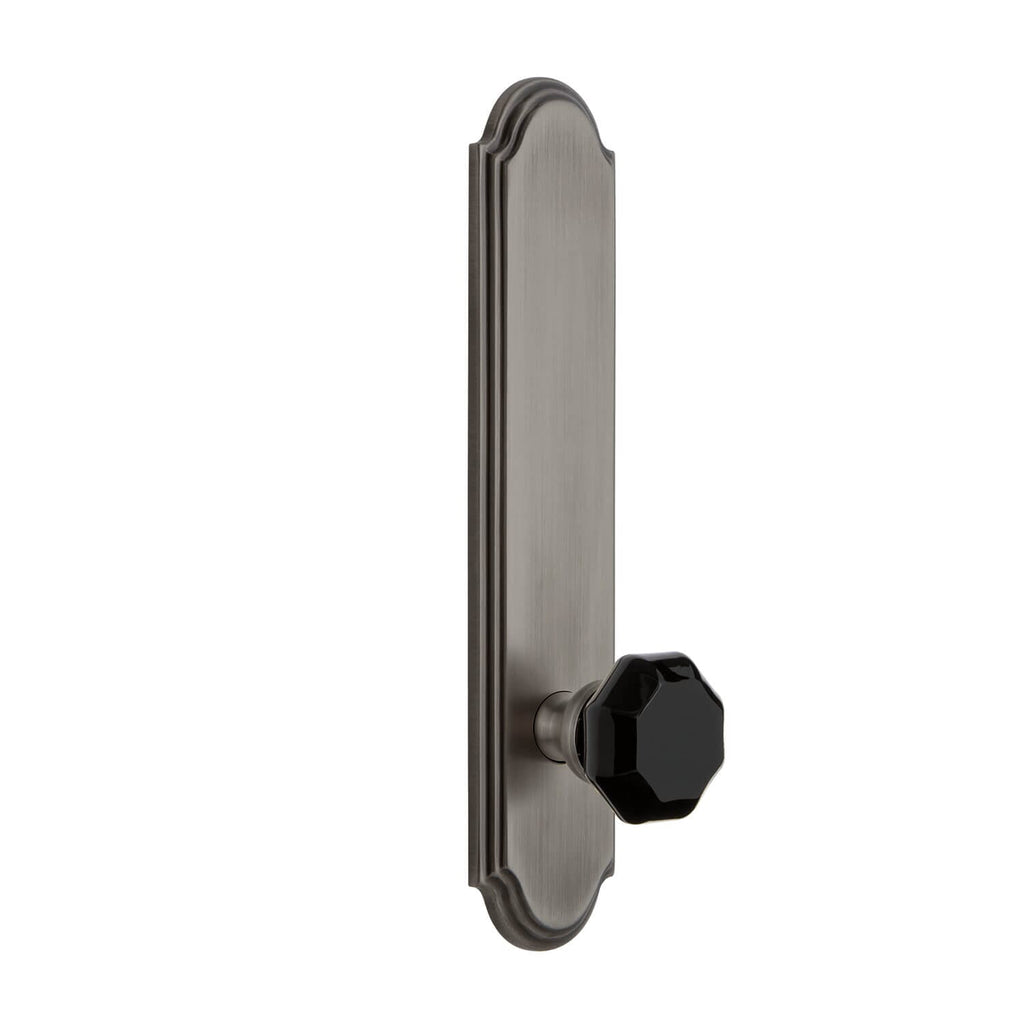 Arc Tall Plate with Lyon Knob in Antique Pewter