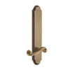 Arc Tall Plate with Newport Lever in Vintage Brass