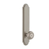 Arc Tall Plate with Parthenon Knob in Satin Nickel