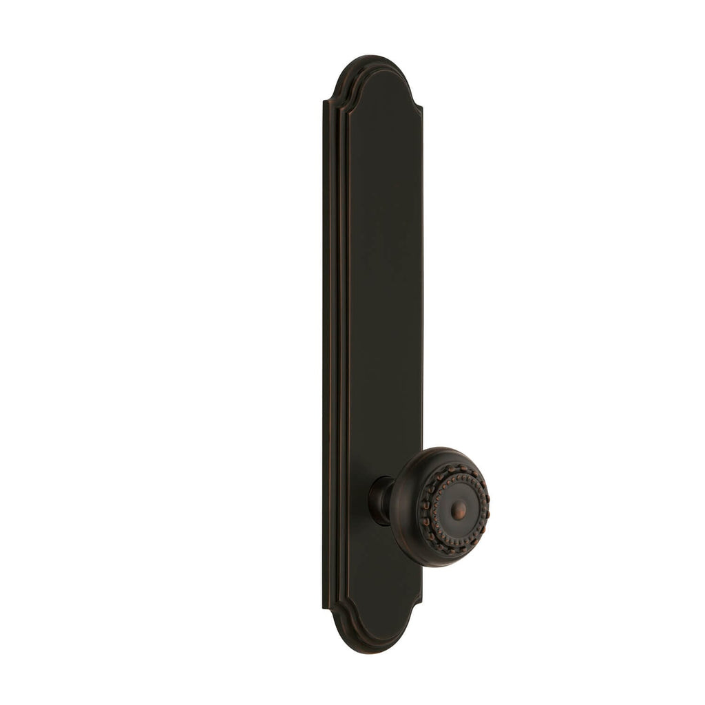 Arc Tall Plate with Parthenon Knob in Timeless Bronze