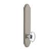 Arc Tall Plate with Provence Crystal Knob in Satin Nickel