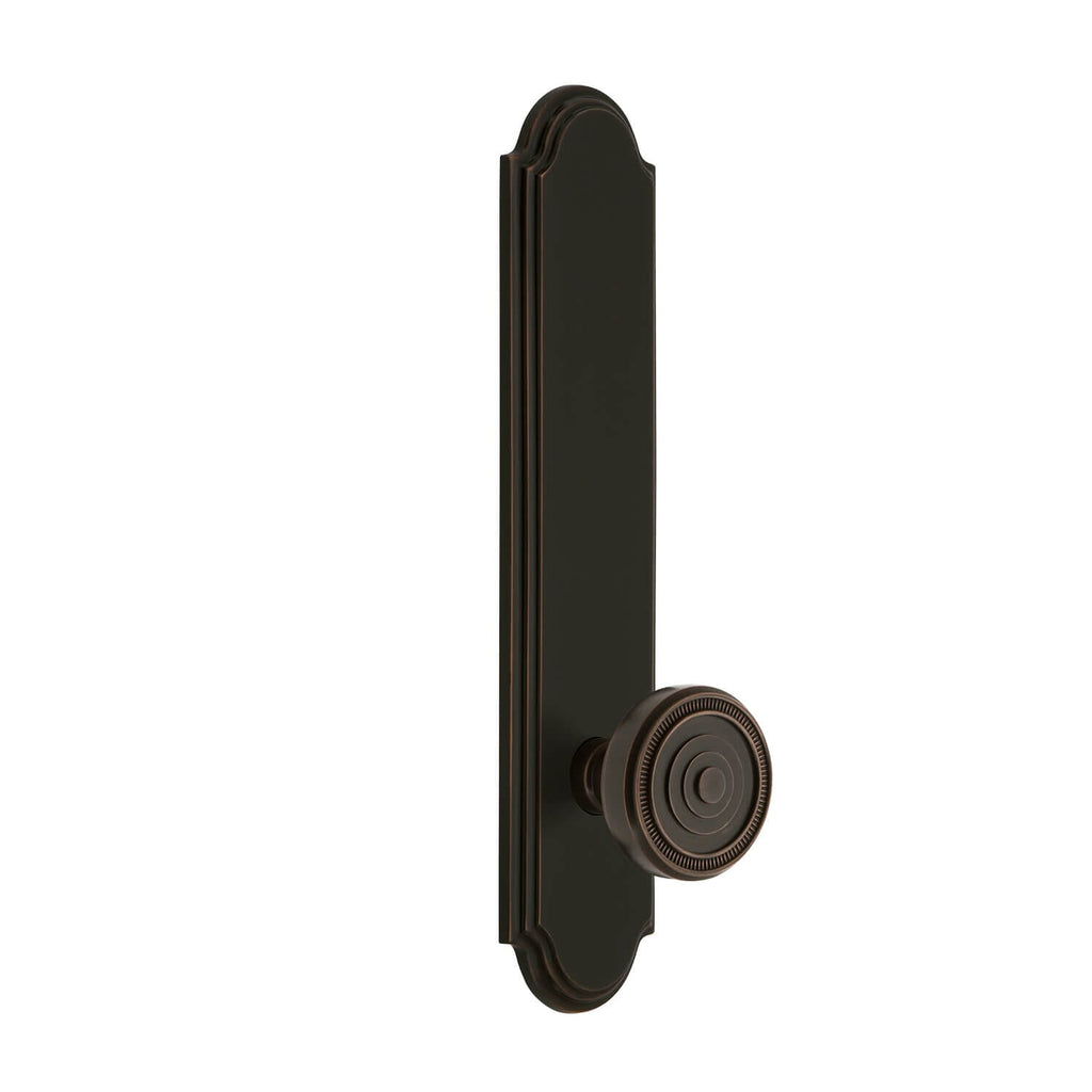 Arc Tall Plate with Soleil Knob in Timeless Bronze