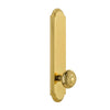Arc Tall Plate with Windsor Knob in Polished Brass