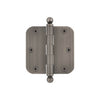 3.5" Ball Tip Residential Hinge with 5/8" Radius Corners in Antique Pewter