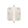 3.5" Ball Tip Residential Hinge with 5/8" Radius Corners in Polished Nickel