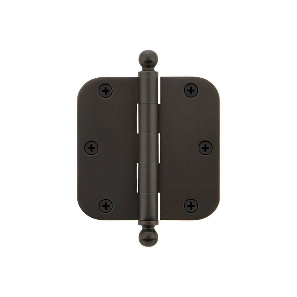 3.5" Ball Tip Residential Hinge with 5/8" Radius Corners in Timeless Bronze