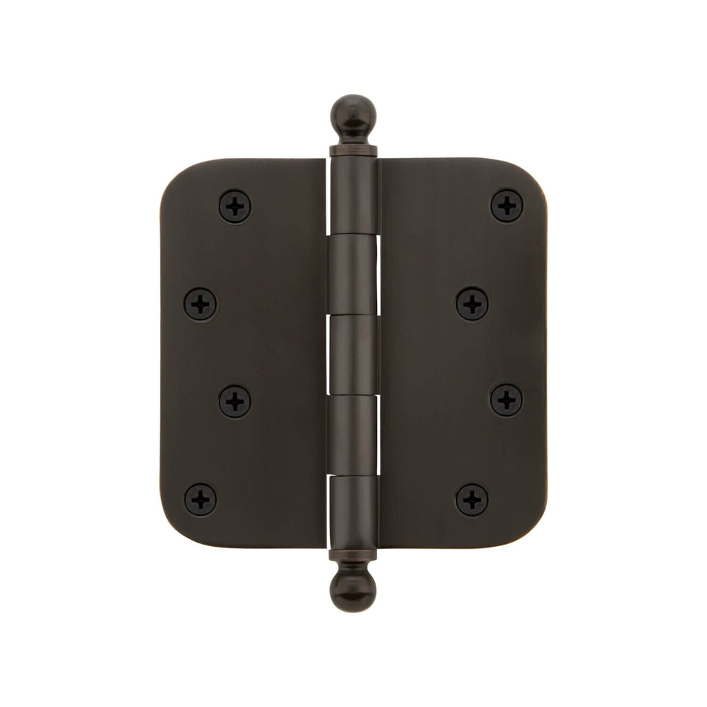 4" Ball Tip Residential Hinge with 5/8" Radius Corners in Timeless Bronze