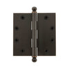 4.5" Ball Tip Heavy Duty Hinge with Square Corners in Timeless Bronze