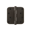 4" Button Tip Residential Hinge with 5/8" Radius Corners in Timeless Bronze