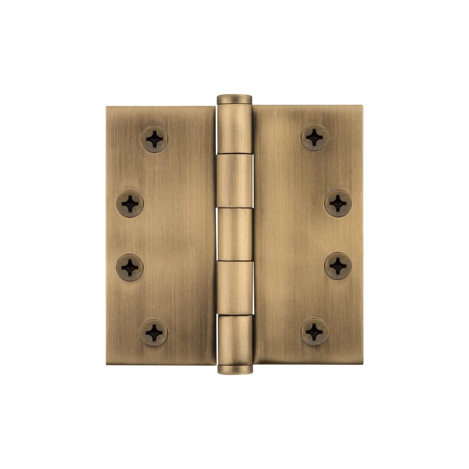 Satin Nickel 4 X 4 X Square Corner Door Hinge with Steeple Tip