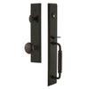 Carré One-Piece Handleset with C Grip and Fifth Avenue Knob in Timeless Bronze