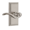 Carré Short Plate with Bellagio Lever in Satin Nickel
