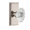 Carré Short Plate with Biarritz Crystal Knob in Polished Nickel