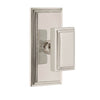Carré Short Plate with Carré Knob in Polished Nickel