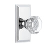 Carré Short Plate with Chambord Crystal Knob in Bright Chrome